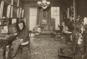 R H Stoddard, Su casa en Nueva York (foto b/n)
