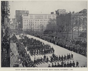 Demostración de Dinero Sano o Desfile de Hombres de Negocios de American Photographer