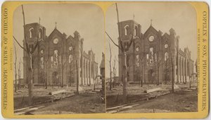 Iglesia de San Miguel después del Incendio de Chicago de 1871 de American Photographer