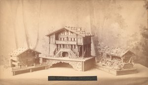 Cabañas suizas, modelos tallados, Exposición Internacional del Centenario de Filadelfia, 1876 de American Photographer