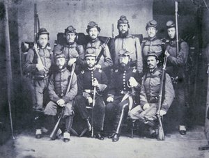 Los cadetes Zouave de Charleston del Ejército Confederado