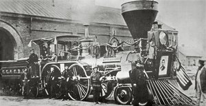 La locomotora que llevó el tren fúnebre de Abraham Lincoln en 1865 (foto en b/n) de American Photographer