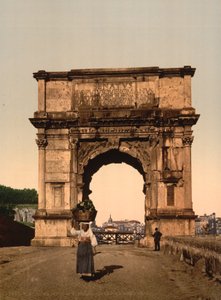 El Arco de Triunfo de Tito, Roma, c.1890-1900 (impresión fotomecánica) de American Photographer