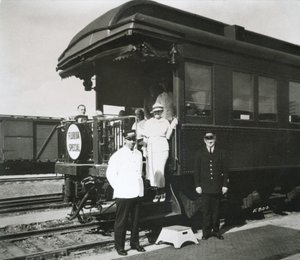 El vagón de observación del lujoso tren 