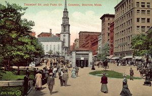 Iglesia de Tremont Street y Park Street, Boston, Massachusetts (foto en color) de American Photographer