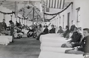 Sala en el Hospital Armory Square, Washington DC, c.1865 de American Photographer