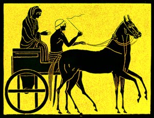 Un carro griego, ilustración de la Historia de Grecia de Victor Duruy, publicada en 1890 de American School