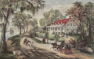 Un Hogar en el Misisipi, pub. 1871, Currier & Ives de American School