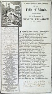 Una inscripción monumental el cinco de marzo, 1772 de American School