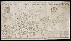 Un plano de la ciudad de Nueva York de una encuesta real de American School