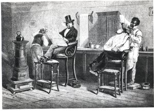 Una barbería en Richmond, 1861