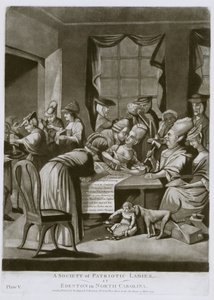Una sociedad de damas patrióticas, en Edenton, Carolina del Norte de American School