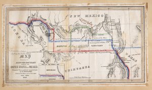 Un mapa que ilustra el límite en disputa entre Estados Unidos y México