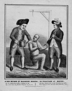 Un nuevo método de hacer macarrones, como se practica en Boston, c.1836