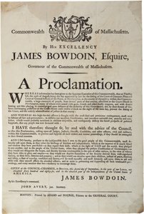 Una proclamación, 2 de septiembre de 1786 de American School