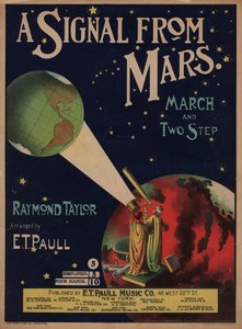 Una señal de Marte (litografía en color) de American School
