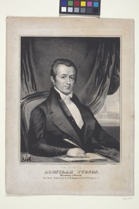 Adoniram Judson, misionero en Birmania (litografía) de American School