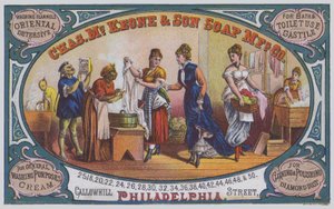 Anuncio de Charles McKeone & Son Soap Manufacturing Company, Filadelfia, Pensilvania, EE.UU. de American School