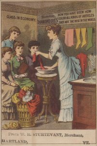 Anuncio de Diamond Dyes (litografia de color) de American School