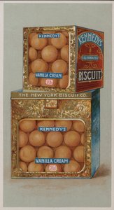 Anuncio de galletas de crema de vainilla de Kennedy de American School