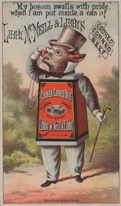 Anuncio de carne enlatada cocida de Libby, McNeill & Libby de American School