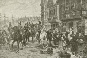El último paseo de Alva por Ámsterdam, del cuadro de Chas Rochussen de American School