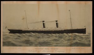American Line St Louis and St Paul Red Star Line International Navigation Company (cromolitografía) de American School