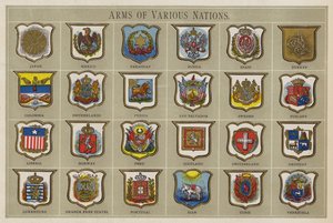 Escudos de varias naciones de American School