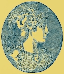 Atenea, ilustración de la Historia de Grecia de Victor Duruy, publicada en 1890 de American School