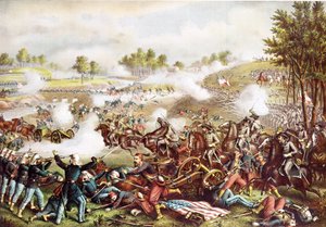 Batalla de Bull Run, 21 de julio de 1861, publicado en 1889 de American School