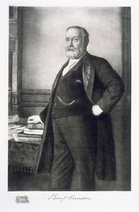 Benjamin Harrison (1833-1901), 23º Presidente de los Estados Unidos de América, pub. 1901 de American School