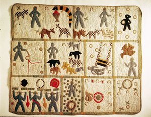 Colcha bíblica, Virginia (algodón con apliques) de American School