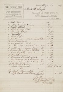 Factura de venta fechada el 25 de agosto de American School