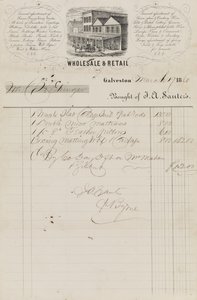 Factura de venta de J. A. Sauter, fechada el 19 de marzo de American School