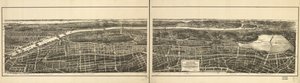 Vista aérea de esa porción de los distritos 23 y 24 de la ciudad de Nueva York, al oeste del ferrocarril de Nueva York y Harlem, y del Gran Bulevar y Concourse que conecta la isla de Manhattan con el sistema de parques al norte del río Harlem