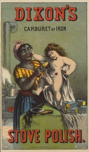 Mujer Negra Puliendo a un Niño de American School