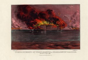 Bombardeo de Fort Sumter, Charleston Harbor, 12 y 13 de abril de 1861 de American School