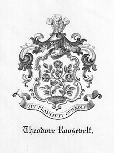 Exlibris del Presidente Theodore Roosevelt (1858-1919) de American School