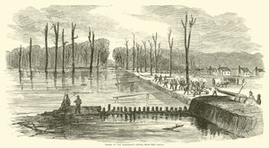 Ruptura en el dique del Misisipi, cerca del canal, marzo 1863 de American School