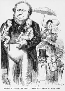 Brigham Young (1801-77) el gran hombre de familia estadounidense de American School