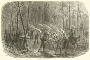 Traer prisioneros por la noche, agosto 1864 de American School