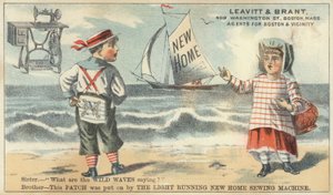 Hermano y hermana en la playa de American School