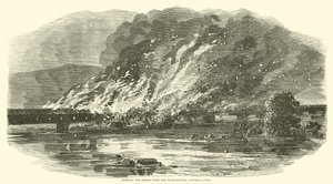 Quema del puente sobre el Susquehanna, Columbia, Penn, junio 1863 de American School