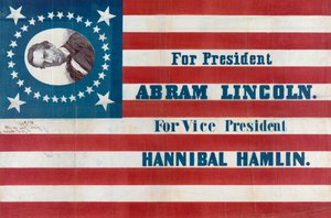 Bandera de campaña para Abraham Lincoln de American School