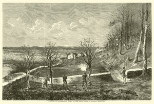 Captura de obras confederadas en la Casa Blanca, en Lookout Mountain, noviembre de 1863 de American School