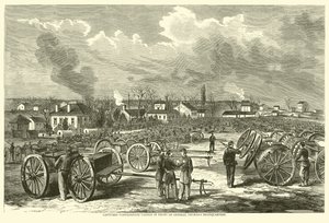 Cañón confederado capturado frente al cuartel general del General Thomas, noviembre de 1863 de American School