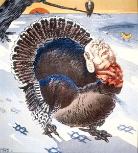 Caricatura que representa al político republicano Mark Hanna (1837-1904) como 