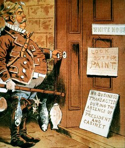 Caricatura del Presidente Chester A. Arthur de la Revista 