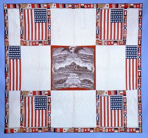 Colcha del centenario, Massachusetts, 1876 (algodón)