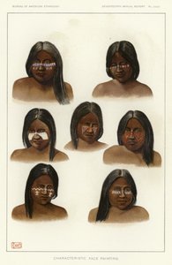 Pintura facial característica de American School